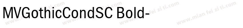 MVGothicCondSC Bold字体转换